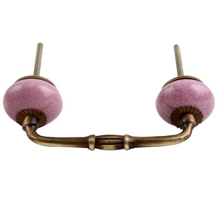 Light Purple Crackle Ceramic  Bridge Handle