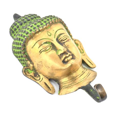 Buddha Face Brass Wall Robe/Coat/Clothes Hook