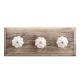 White Crackle Ceramic Melon Wooden Hooks