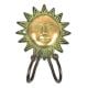 Brass Sun Hooks with 2 Hooks and Patina
