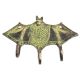 Brass 3 Hooksed Bat Hooks with Patina