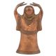 Bronze Standing Laughing Buddha with Arms Raised