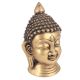 Brass Buddha Head Statue with Eyes Close