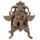 Brass Ganesh Statue Sitting on a Throne