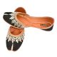 Black Handmade Juttis With Gota Patti