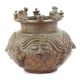 Bronze Tribal Engraved Pot With Nandi And Shivlinga On The Rim
