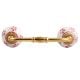 Pink Floral Crackle Ceramic Bridge Handle