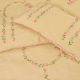 Beige  Cotton Pink Petals Embroidered Double Bedsheet with Two Matching Pillow Cases