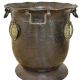 Large Bronze Urn or Vase with Patinated Handles