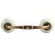 Lime Floral Crackle Ceramic Bridge Handle