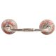 Pink Floral Crackle Ceramic Bridge Handle