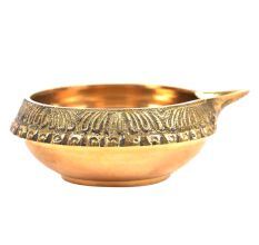 Hand Crafted Brass Kuber Diya 1.25 inch x 3.25 inch