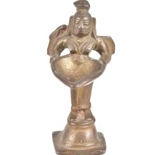Brass Oil Lamp Diya Held By The Tribal Lady