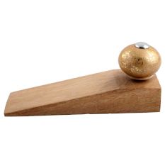 Golden Ceramic Wooden Door Stopper