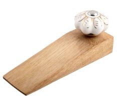 White Golden Leaf Big Melon Ceramic Wooden stopper