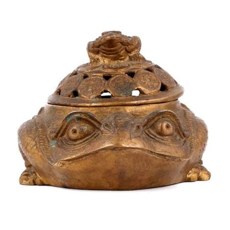 Bronze Feng Shui Jewellery Box With Tortoise On The Lid
