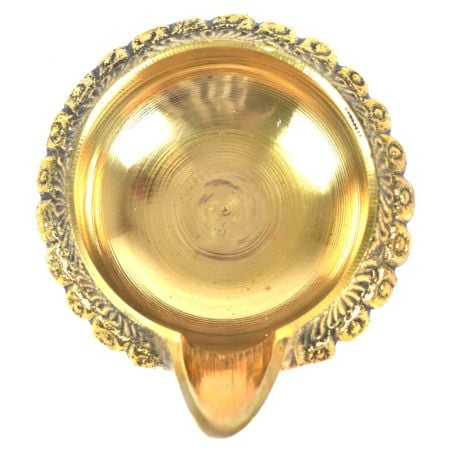 Hand Crafted Brass Kuber Diya 1 inch x 2.25 inch