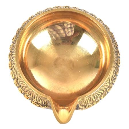 Hand Crafted Brass Kuber Diya 1.25 inch x 3.25 inch