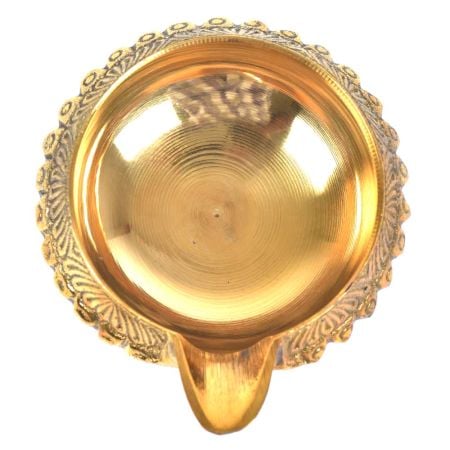 Hand Crafted Brass Kuber Diya 1.1 inch x 2.75 inch