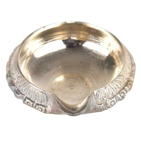 Brass Silver Finish Sacred Prayer kuber Deep Diya