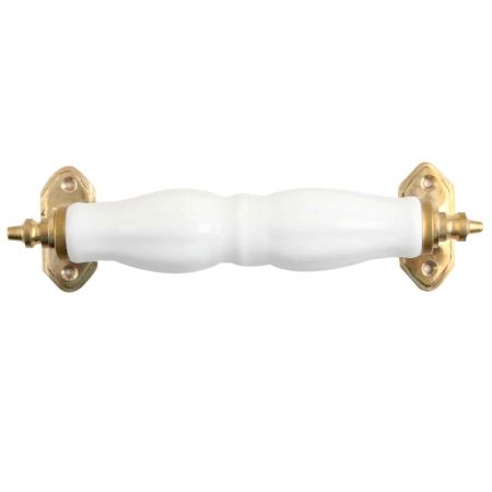 White Ceramic Golden Big Door Handle