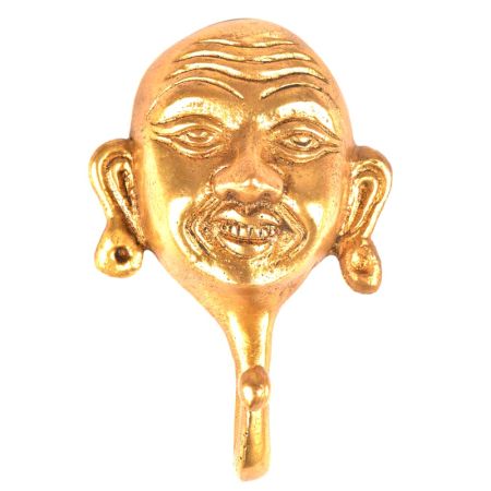 Brass Laughing Face Wall Hook