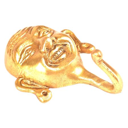 Brass Laughing Face Wall Hook