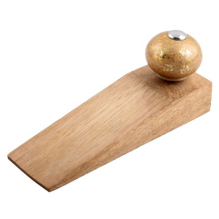 Golden Ceramic Wooden Door Stopper