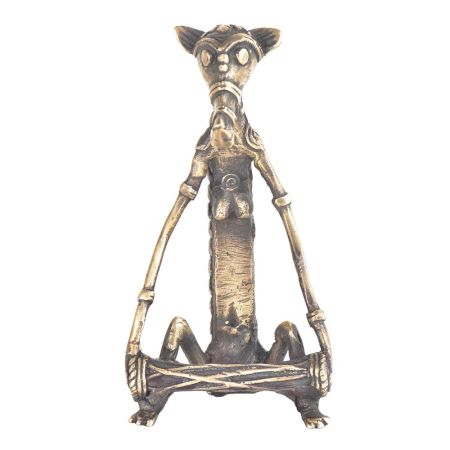 Bronze Dhokra Craft Beastly Drummer Musician