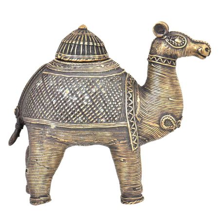 Bronze Camel Storage Box With A Lid