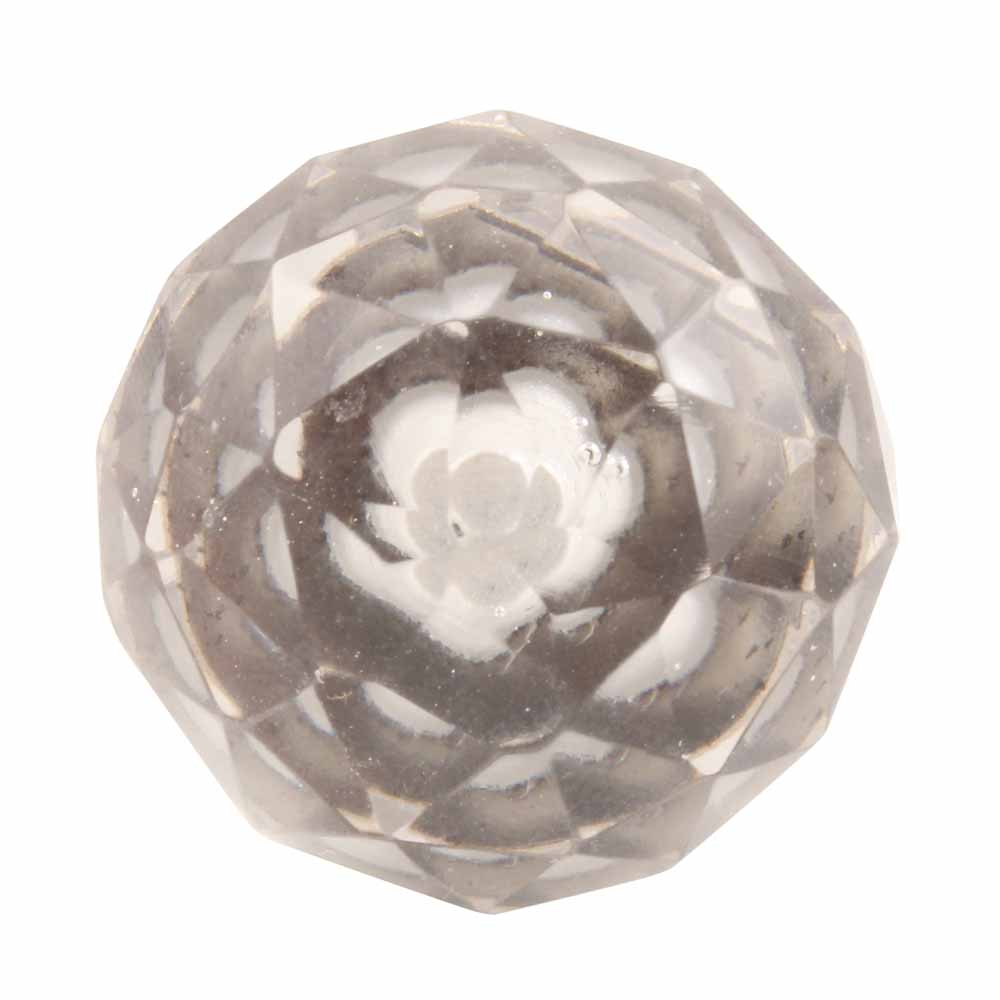 Round Diamond Cut Crystal Knob