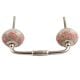 Pink Round Crackle Ceramic Bridge Handle