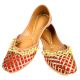 RED BROCADE GHUNGROO JUTTI