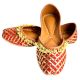 RED BROCADE GHUNGROO JUTTI