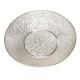 Handmade Silver Plated Brass Embossed Flower Motif Plate