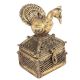 Bronze Dhokra Art Jewellery Box With A Bird On It