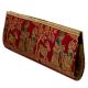 Blue Mythological Weave Pure Silk Baluchari Clutch Bag