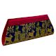 Navy Blue Conical Mythological Weave Pure Silk Baluchari Clutch Bag