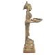 Brass Lady Oil Lamp Holding A Diya In Her Hand
