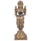 Lady Holding Diya In Her Hands And 2 Birds On Each Shoulder Bronze Figurine