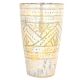 Brass Punjabi Lassi Glass Etched Geometrical and Etched Design 