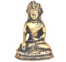 Brass Crowned Shakyamuni Buddha Statue