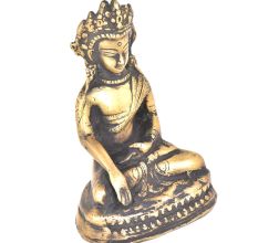 Brass Crowned Shakyamuni Buddha Statue