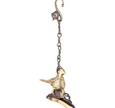 Hanging Bronze Oil Lamp In The Form Of A Bird