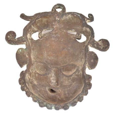Bronze Man Face Mask Wall Hanging