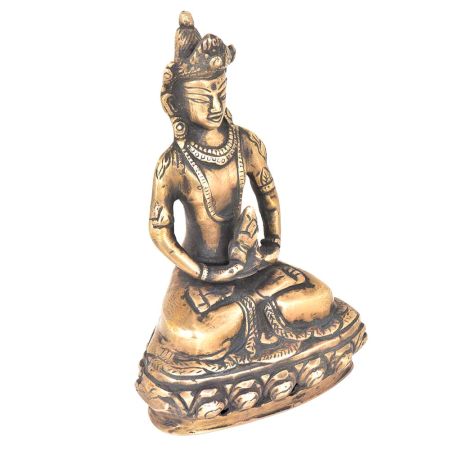 Brass Buddha Statue Deity Seated