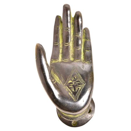 Brass Blessing Hands Of Lord Buddha Door Knob Handle
