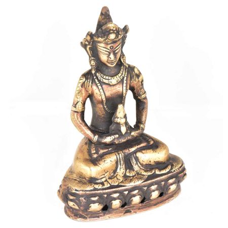 Brass Alms Bowl Buddha Statue