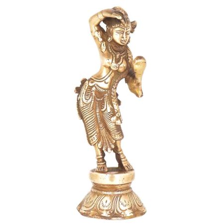 Apsara Applying Vermillion in Brass