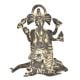 Bronze Vintage Finishing Ganesha Sitting On Seated Mushak Figurine 